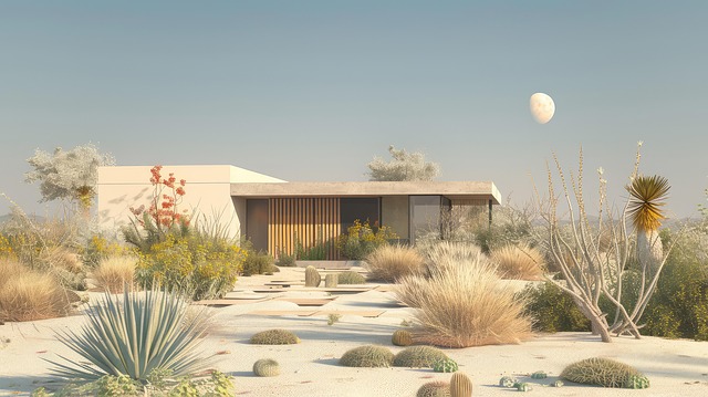 Free desert minimalist architecture illustration