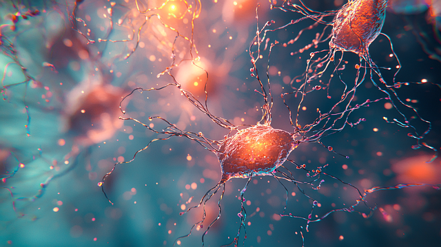Free neural network glowing illustration