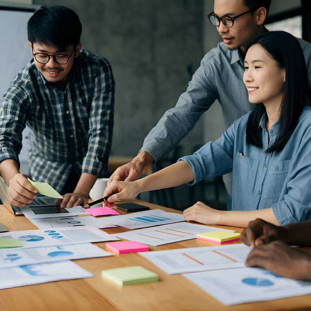 Free collaboration teamwork project planning illustration
