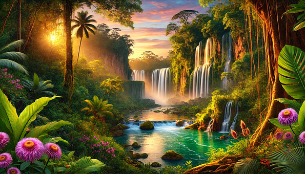 Free Waterfall Nature illustration and picture