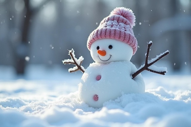 Free christmas snowman snow illustration