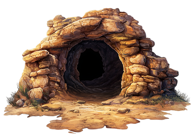 Steinhöhle, Felsiger Eingang