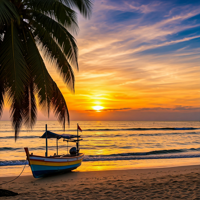 Ai Generiert, Strand, Sonnenuntergang