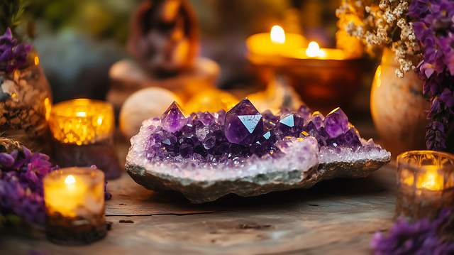Free amethyst crystal stone minerals purple illustration