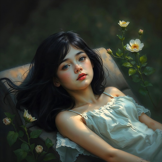 Free ai generated girl youth illustration