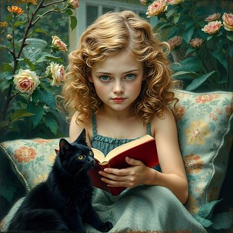 Ai Generado, Mascota, Animal, Niña, Niño