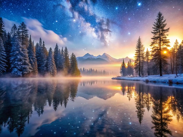 Download free HD stock image of Ai Generated River Free ai generated river winter illustration