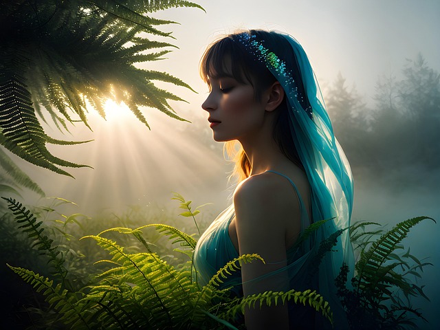 Free fantasy princess jungle illustration