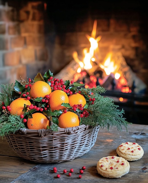 Free ai generated oranges basket illustration