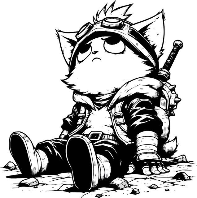 Free ai generated melancholy black line vector