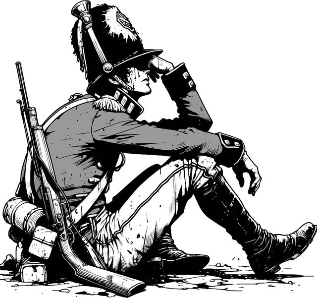Free ai generated melancholy black line vector