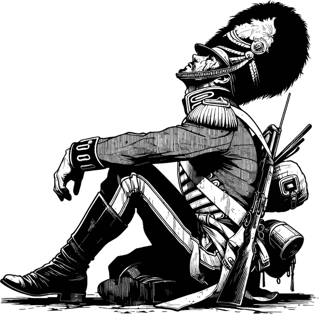 Free ai generated melancholy black line vector