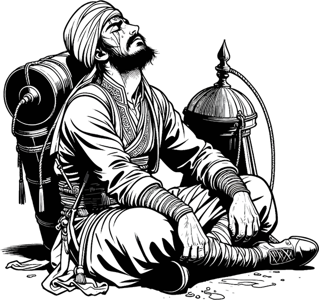 Free ai generated melancholy black line vector