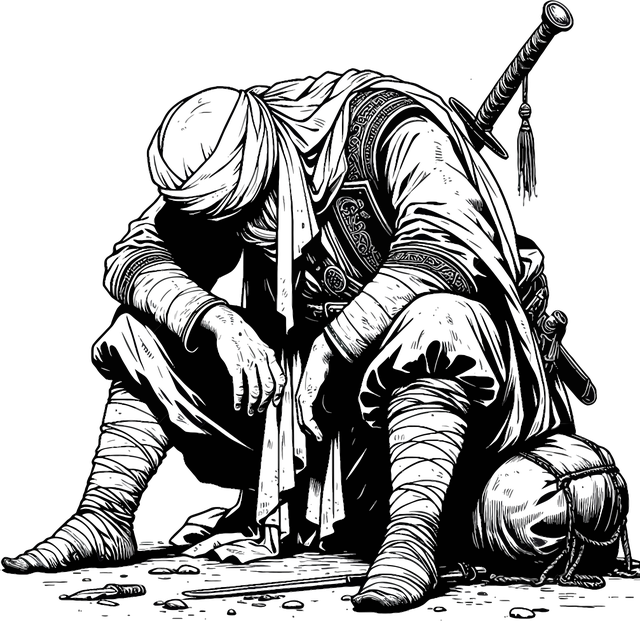 Free ai generated melancholy black line vector