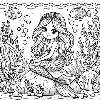Free Ai Generated Mermaid illustration and picture