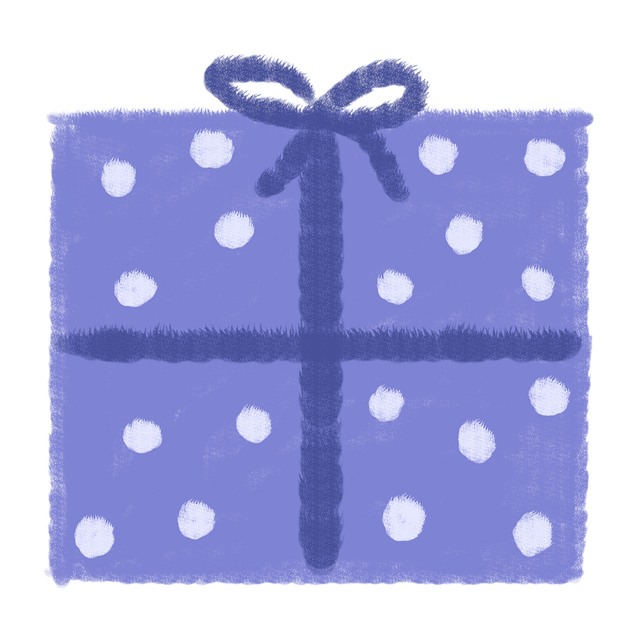 Free present package surprise illustration