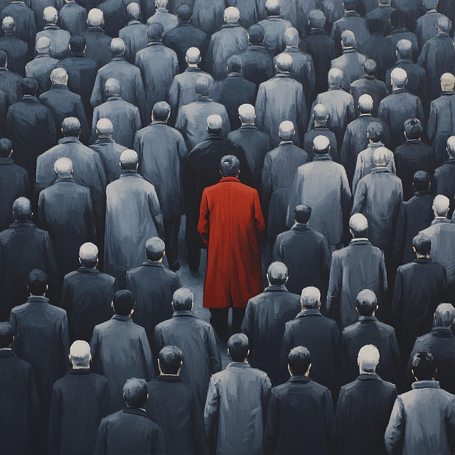 Free ai generated crowd individuality illustration