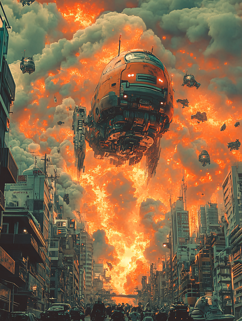 Free ai generated robots futuristic illustration