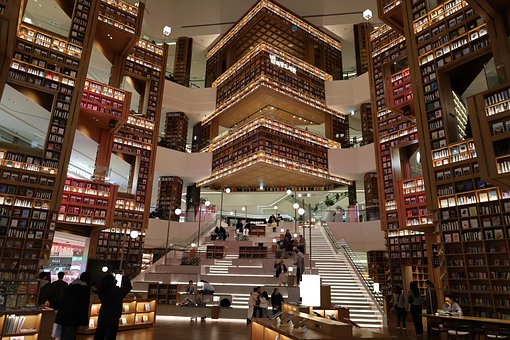 Korea, Suwon, Bestil, Bibliotek