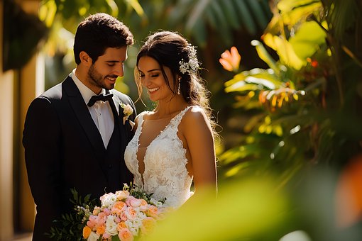 Hochzeit, Braut, Frau, Dekoration