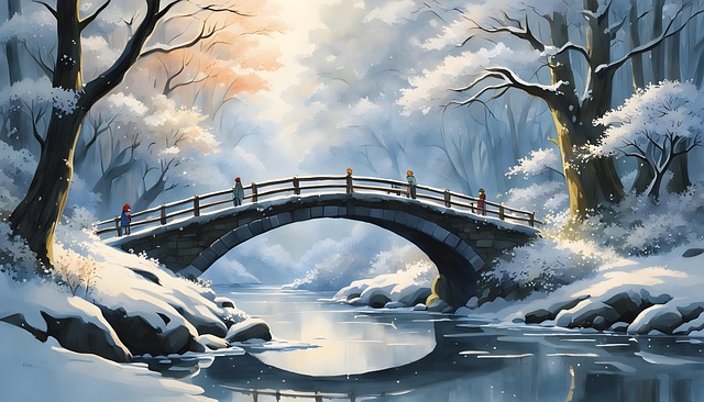 Free Bridge River illustration and picture
