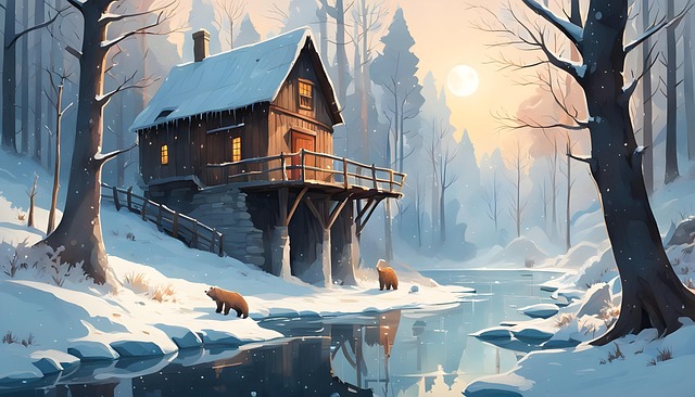 Free Forest Cabin illustration and picture