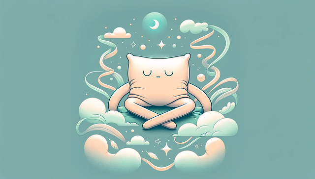Free Meditating Pillow Mindfulness Art illustration and picture