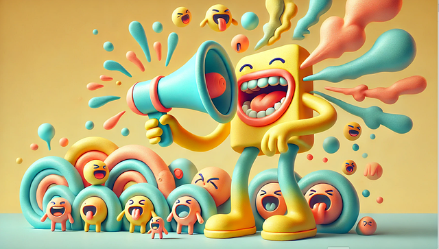 Free Loud Character Megaphone Art illustration and picture