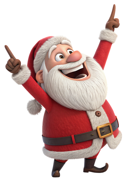 Free ai generated santa claus new year illustration