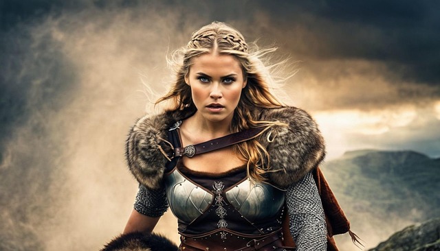 Free valkyrie vikings shieldmaiden illustration