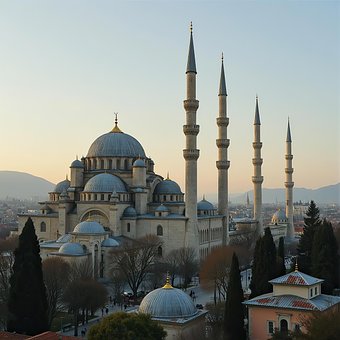 Free Mosque Sultan Ahmed ai generated image and illustration