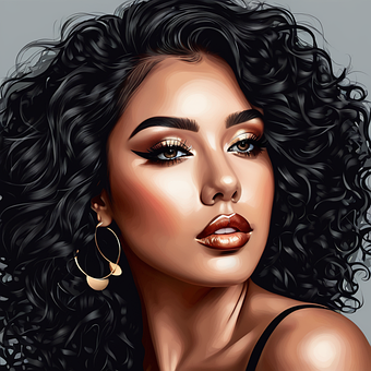 Free Woman Portrait illustration and picture