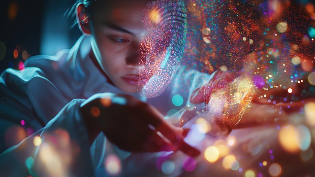 Kvinde, Bokeh, Glitter, Teknologi