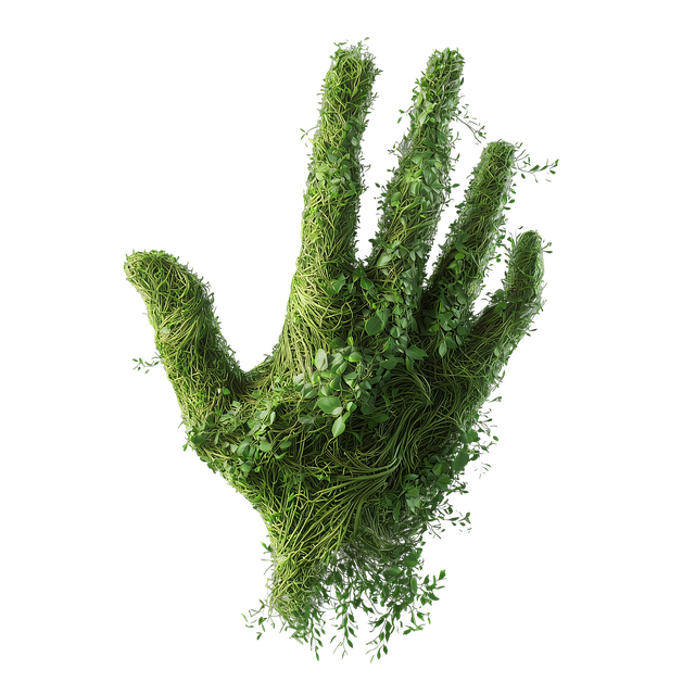Free grass hand vine hand 3d nature art illustration