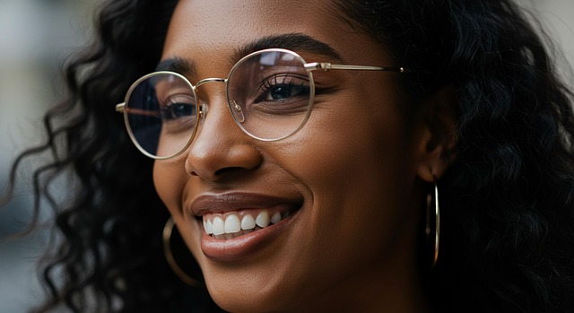 Free oversized sunglasses gradient lenses black woman illustration