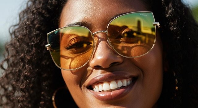 Free rectangular sunglasses black woman stylish eyewear illustration