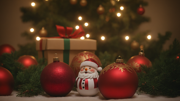 Weihnachten, Rot, Dekoration, Stern