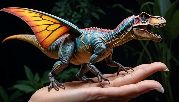 Ai Gerado, Dinossauro, Mão, T-Rex