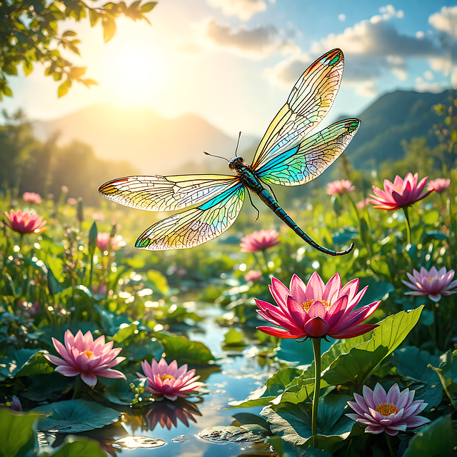 Free insect dragon-fly entomology illustration