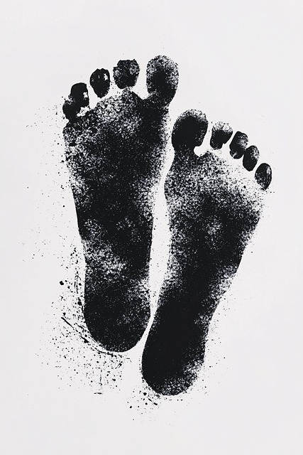 Free ai generated footprint ink illustration