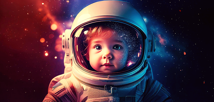 Free Space Baby illustration and picture
