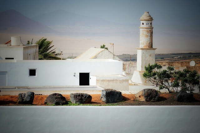 building, tower, spain, island, canary islands, lanzarote, landscape, village