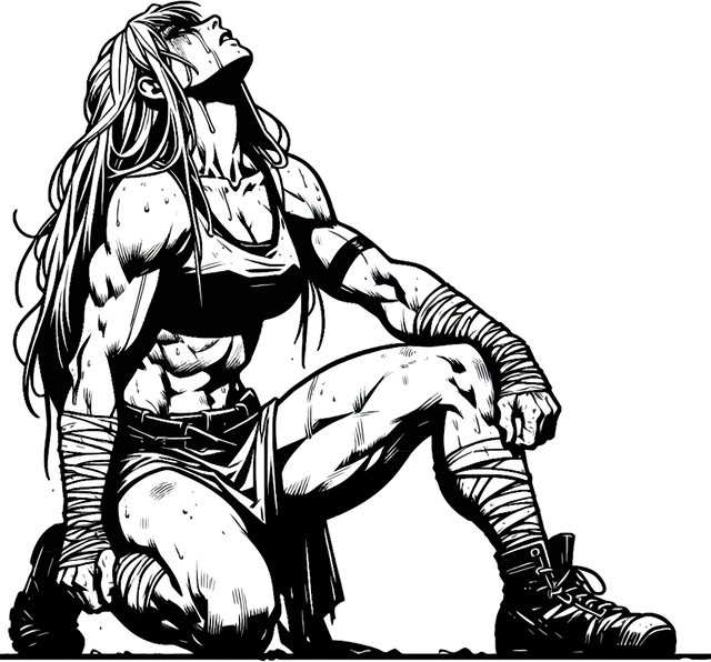 Free ai generated warrior sad vector