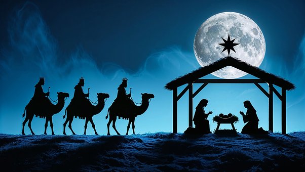 Free Nativity Scene Birth Of Jesus illustration and picture