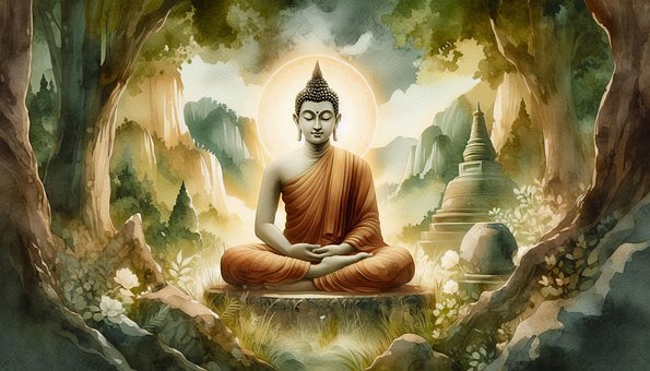 Ai Generiert, Buddha Purnima, Buddha