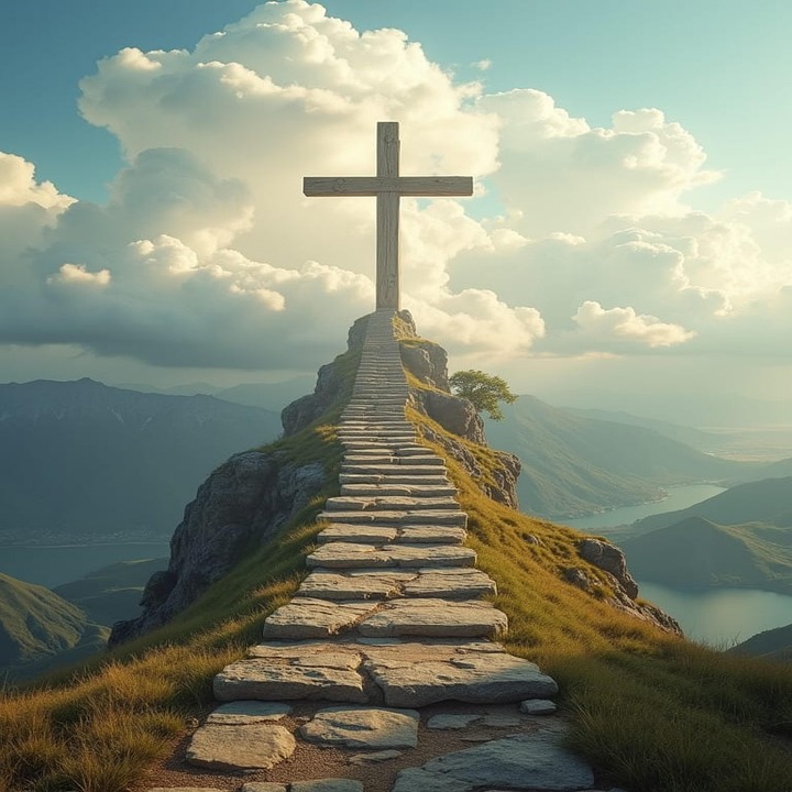 Download Heaven, Stairway, Cross. Royalty-Free Stock Illustration Image ...