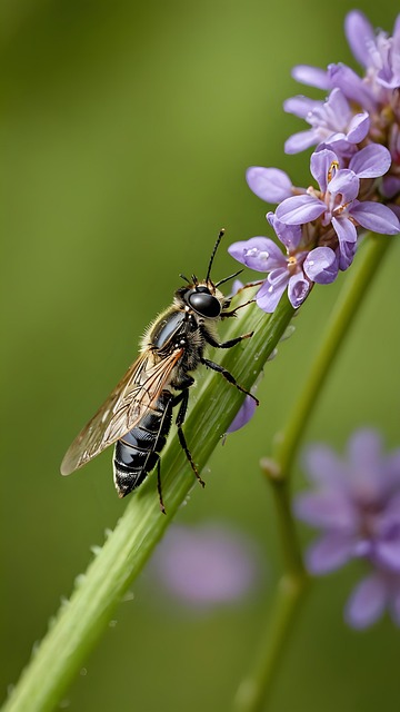 Free Bee Flower Background photo and picture