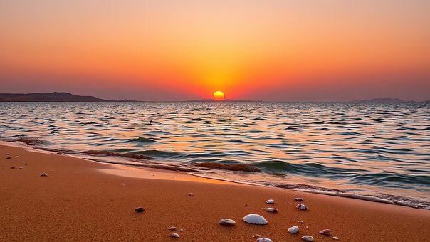 Free Beach Sunset illustration and picture