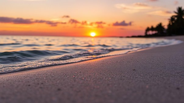 Free Beach Sunset illustration and picture