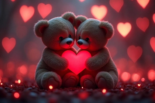 Free ai generated valentine's day teddy bear illustration